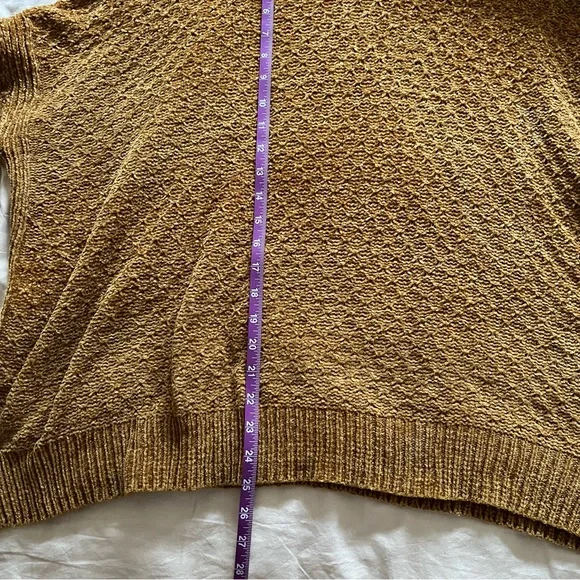 Target A New Day Chenille Brown Mustard Sweater - Picture 11 of 12